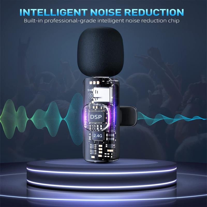 2 - Pack Wireless Lavalier Clip - On Microphones - Top Tech Gadgets