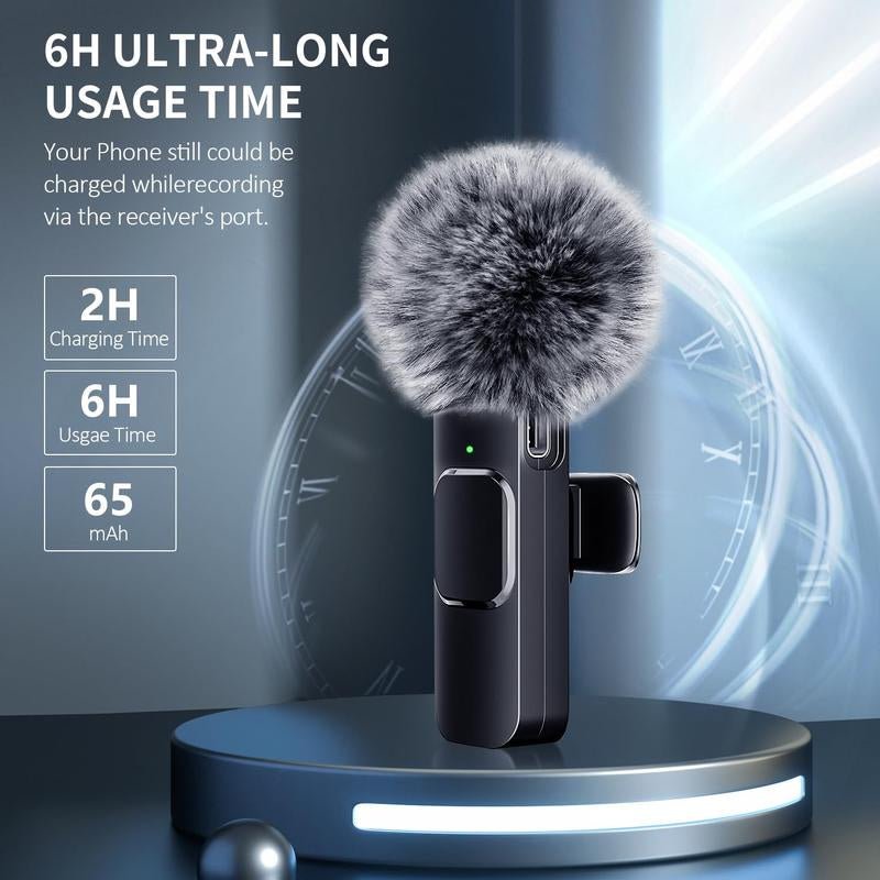 2 - Pack Wireless Lavalier Clip - On Microphones - Top Tech Gadgets