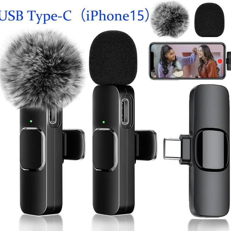 2 - Pack Wireless Lavalier Clip - On Microphones - Top Tech Gadgets