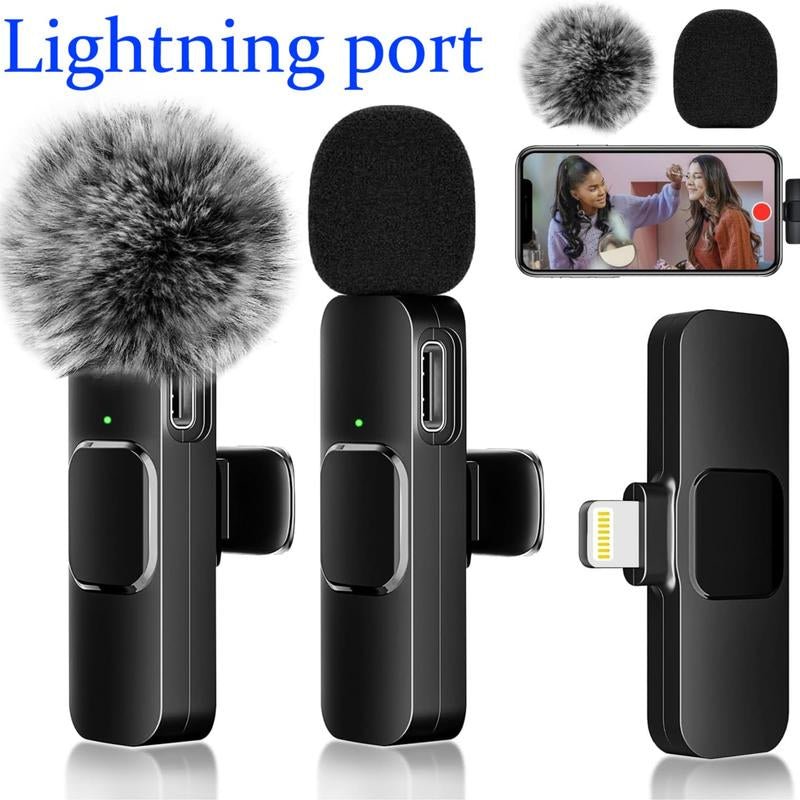 2 - Pack Wireless Lavalier Clip - On Microphones - Top Tech Gadgets