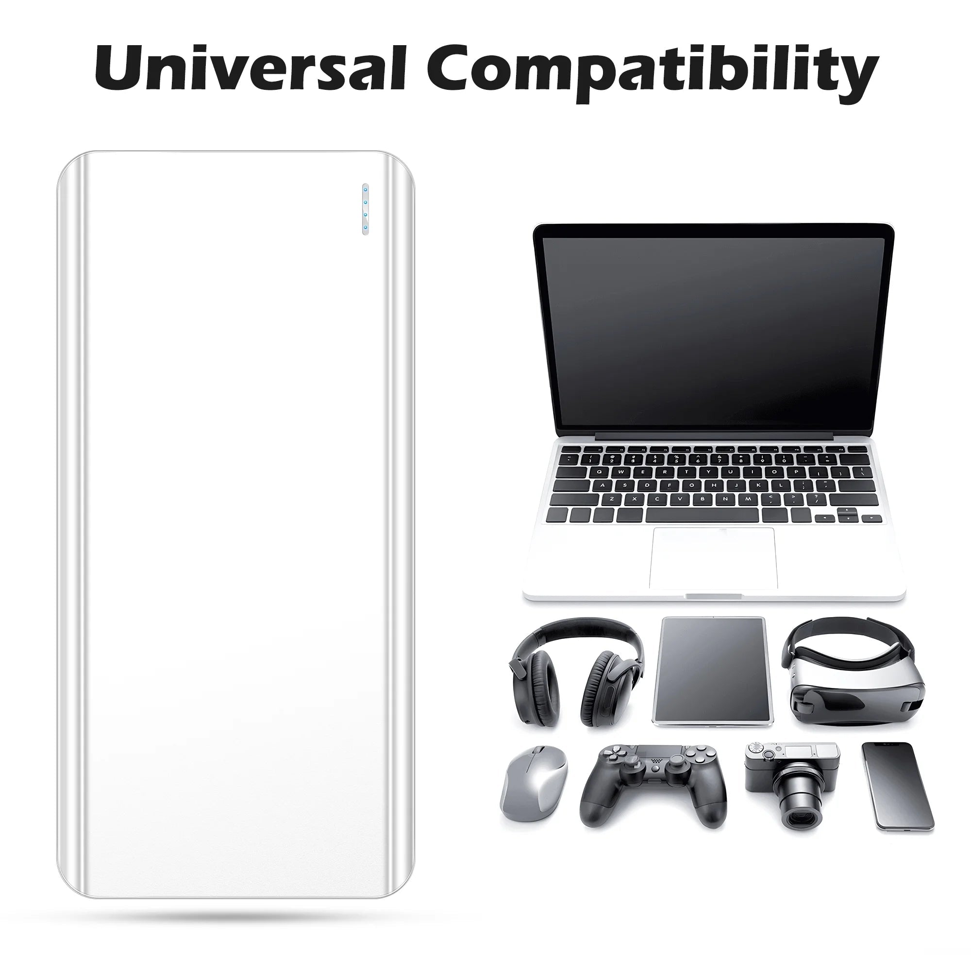 20000 Mah Portable Charger Power Bank Dual USB Battery Pack for Iphone, Ipad, Galaxy, Android, Pixel and Tablet (White) - Top Tech Gadgets