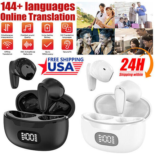 2025 AI Translation Earbuds Language Translation Device 144 Languages & Accents - Top Tech Gadgets