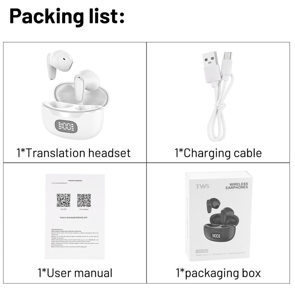 2025 AI Translation Earbuds Language Translation Device 144 Languages & Accents - Top Tech Gadgets