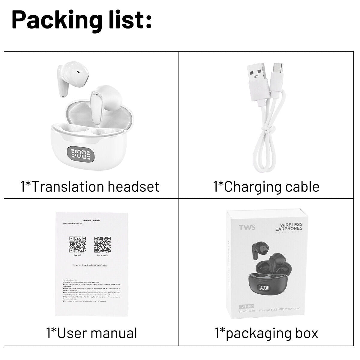 2025 AI Translation Earbuds Language Translation Device 144 Languages & Accents - Top Tech Gadgets