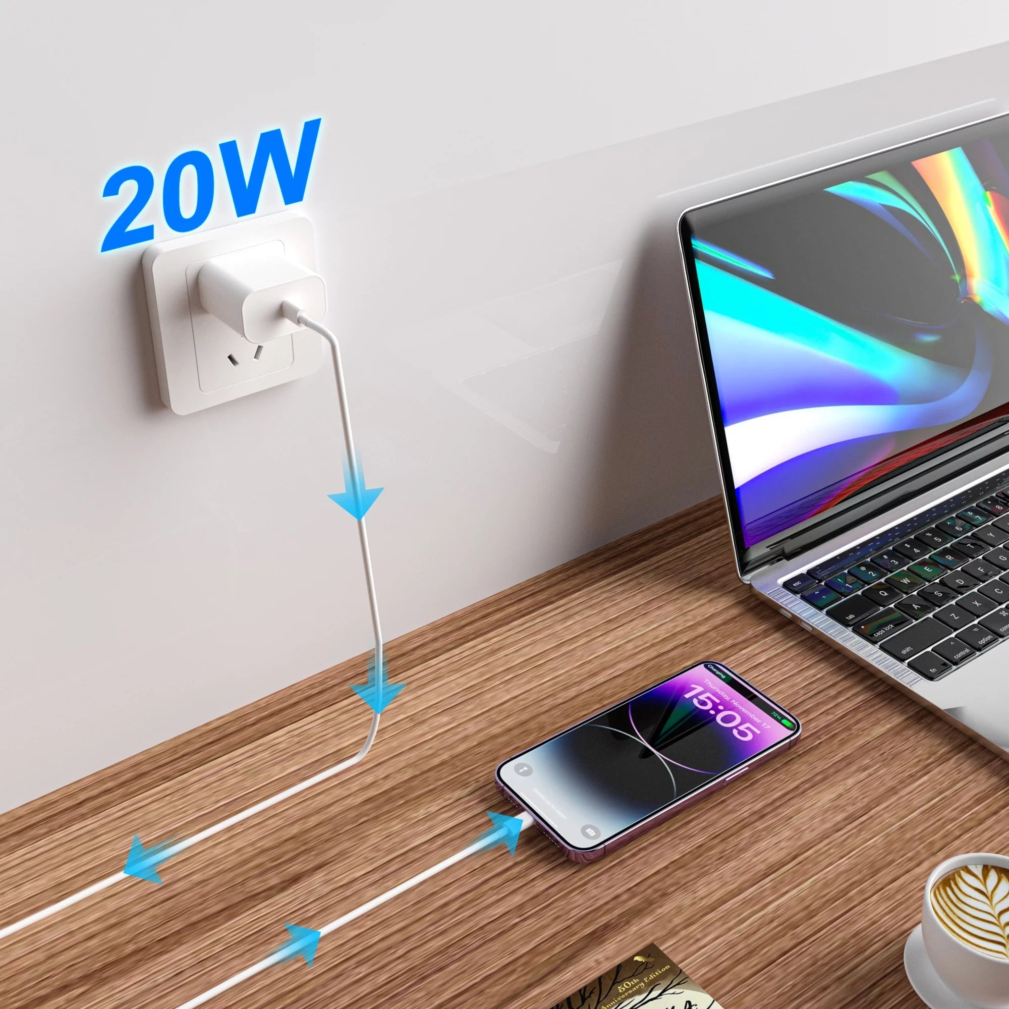 2Pack 20W Type C Charger Block with 6Ft USB C to L Cable, PD Fast Charger Compatible with Iphone, Ipad, Ipod - Top Tech Gadgets