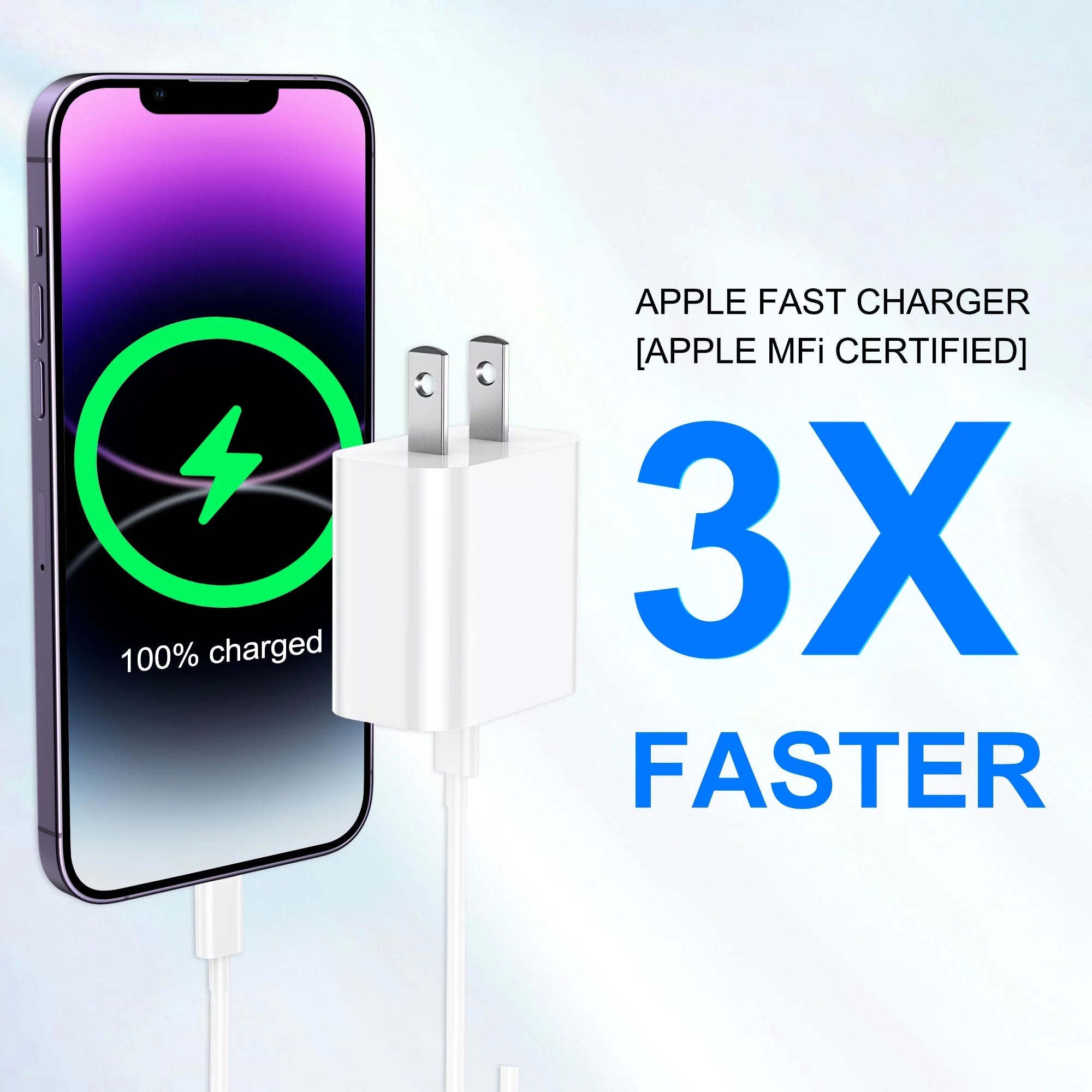 2Pack 20W Type C Charger Block with 6Ft USB C to L Cable, PD Fast Charger Compatible with Iphone, Ipad, Ipod - Top Tech Gadgets