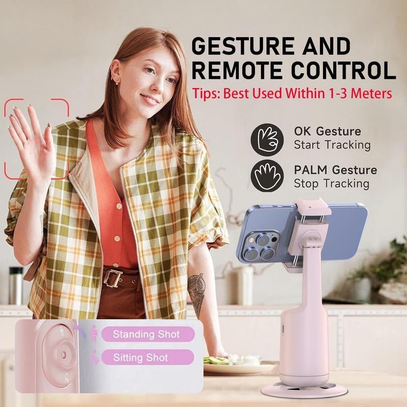 360° Auto Face Tracking Gimbal Stabilizer for Phones, Vlogging & Video Recording - Top Tech Gadgets