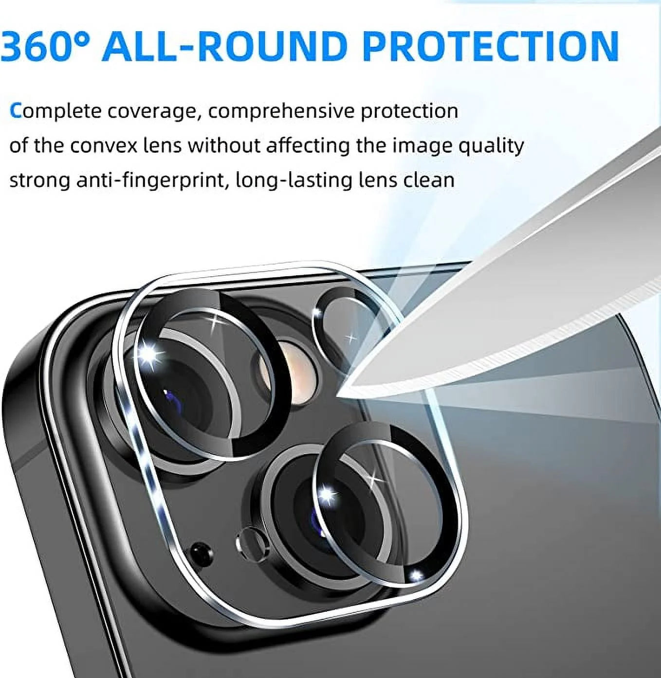 Camera Lens Protector for Iphone 14 & Iphone 14 plus 2022,Premium HD Clear Tempered Glass Lens Cover Flim[Case Friendly][Scratch-Resistant][Easy Installation][Night Circle]