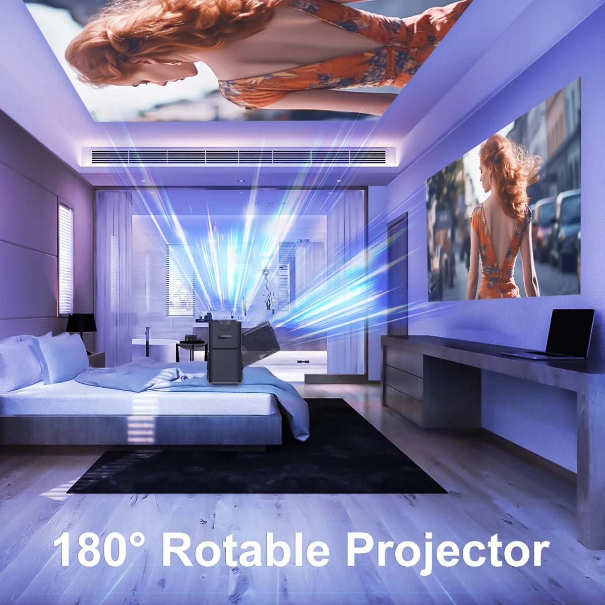 4K Android 11 Projector Native 1080P 390ANSI HY320 Dual Wifi6 BT5.0 1920*1080P Cinema Portable Projetor Upgrated HY300 - Top Tech Gadgets