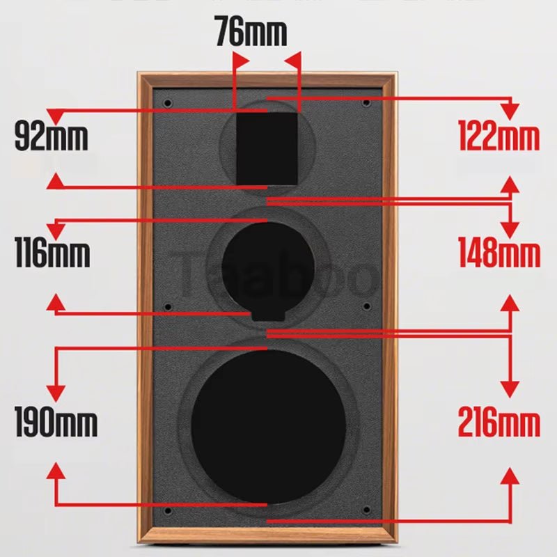 8 Inch Three - Way Labyrinth Speaker Empty Box Bookshelf Speaker Home Speaker DIY Hifi Audio Wooden Handmade Box Passive Speaker - Top Tech Gadgets