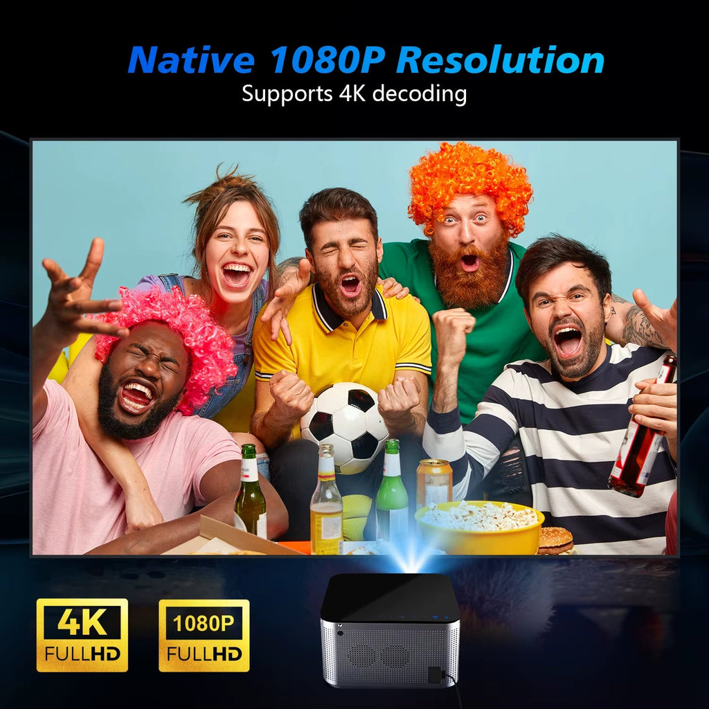 Android 11 4K Smart Projector 580ANSI 1920*1080P Full HD Wifi6 BT5.0 Allwinner H713 Voice Control Home Cinema Theater - Top Tech Gadgets