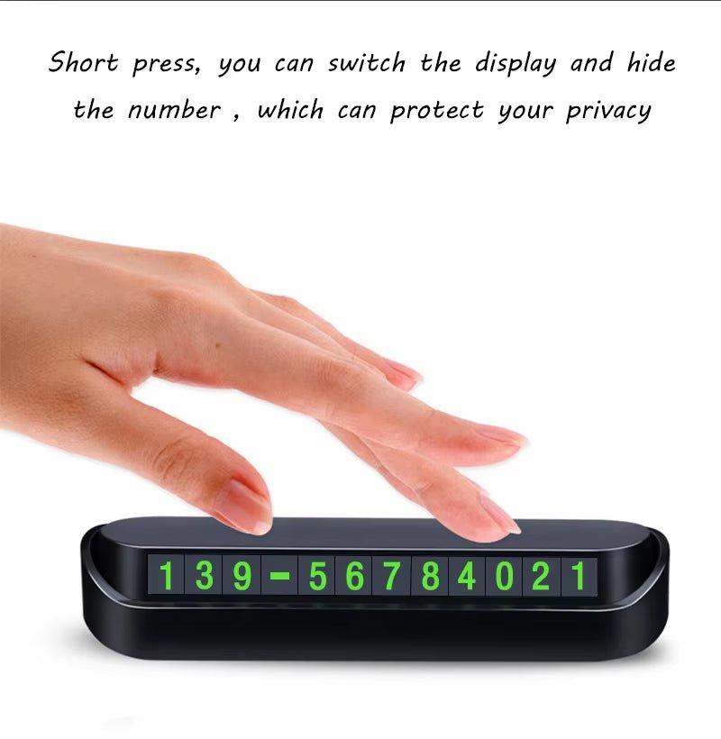 Car Temporary Parking Card Phone Number Card Plate Telephone Number Car Park Stop Automobile Accessories Car - Styling 13X2.5Cm - Top Tech Gadgets