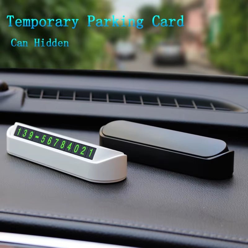 Car Temporary Parking Card Phone Number Card Plate Telephone Number Car Park Stop Automobile Accessories Car - Styling 13X2.5Cm - Top Tech Gadgets