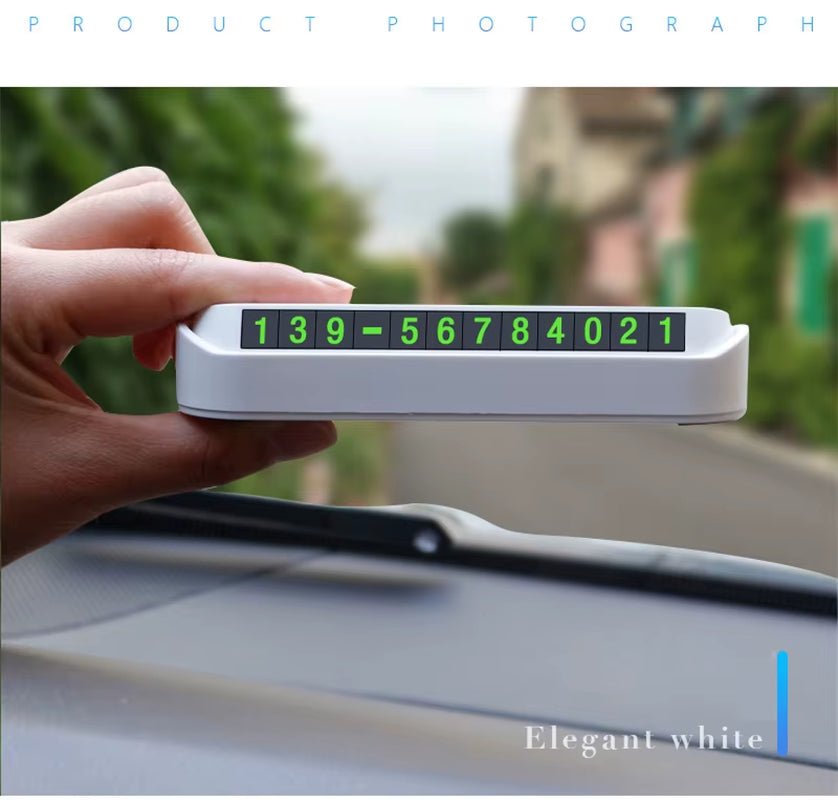 Car Temporary Parking Card Phone Number Card Plate Telephone Number Car Park Stop Automobile Accessories Car - Styling 13X2.5Cm - Top Tech Gadgets