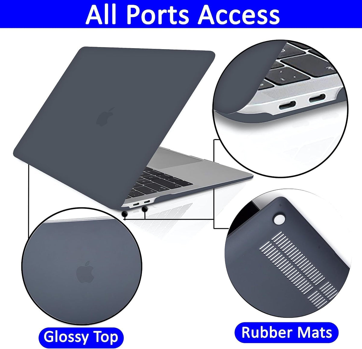 Case for Macbook Pro 16 Inch (2026-2021) M5 A3429 A3428 A3403 M4 A3186 M3 A2991 M2 A2780 M1 A2485, Plastic Hard Shell, Keyboard Cover, Screen Protector, Matte Black - Top Tech Gadgets