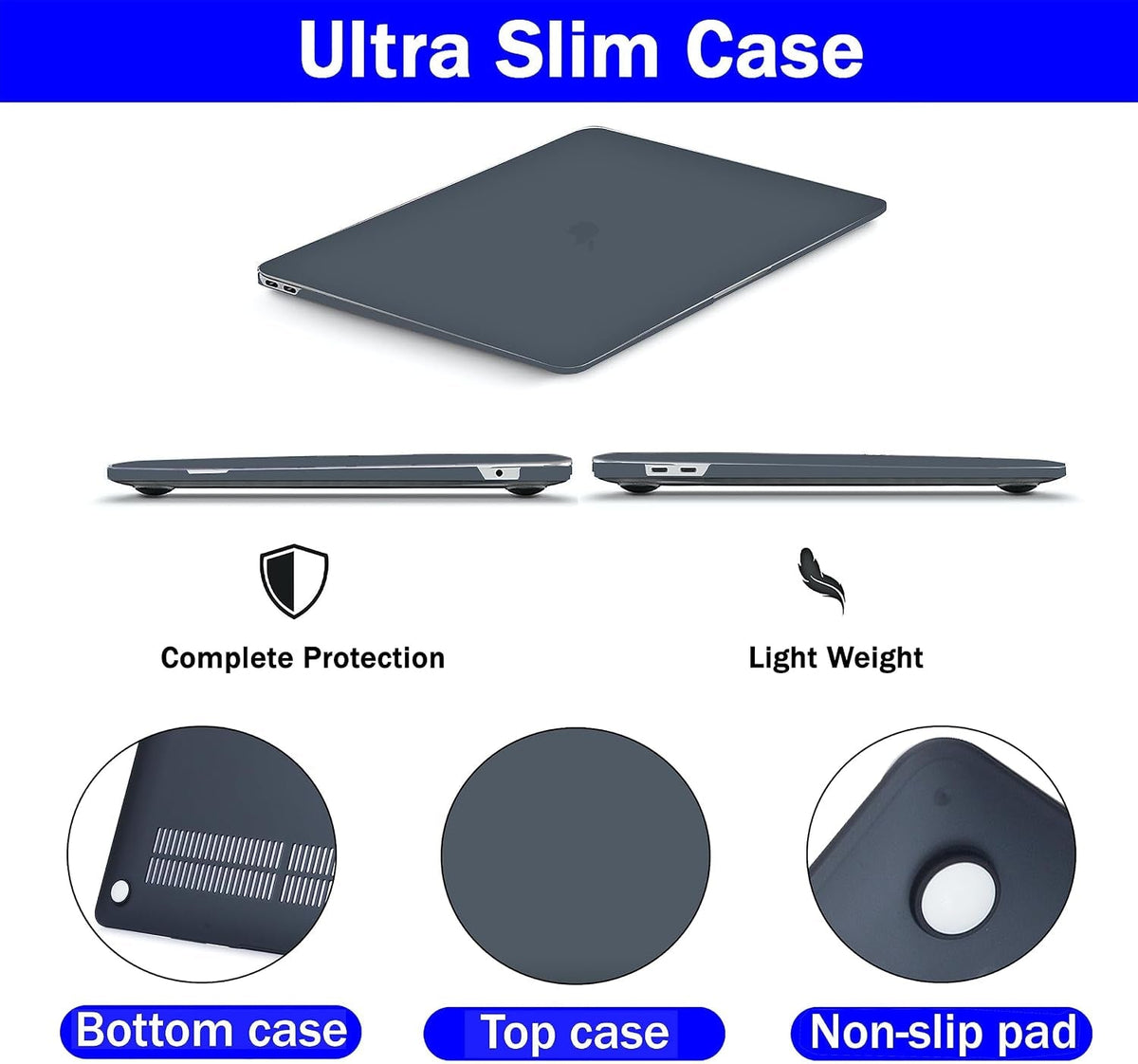 Case for Macbook Pro 16 Inch (2026-2021) M5 A3429 A3428 A3403 M4 A3186 M3 A2991 M2 A2780 M1 A2485, Plastic Hard Shell, Keyboard Cover, Screen Protector, Matte Black - Top Tech Gadgets