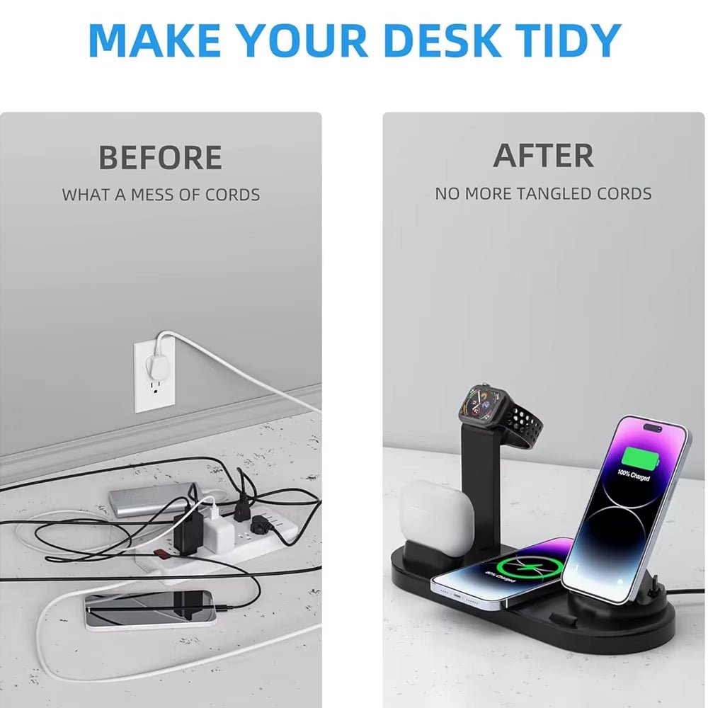 ChargeHub™ Pro 4 - in - 1 Wireless Dock – One Stand. Total Power. Zero Clutter - Top Tech Gadgets
