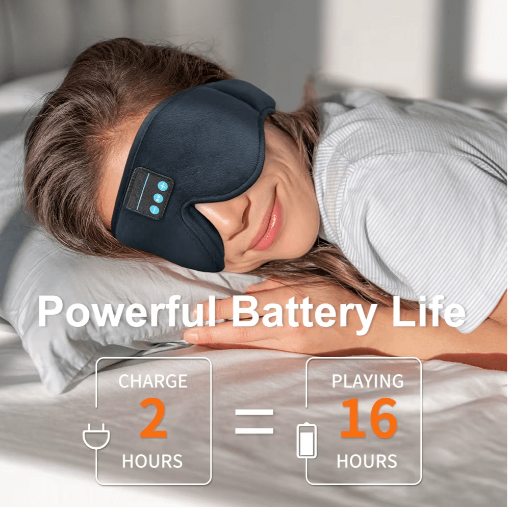 DreamTune 3D: Bluetooth Sleep Mask with Wireless Headset & Adjustable Eye Cover - Top Tech Gadgets