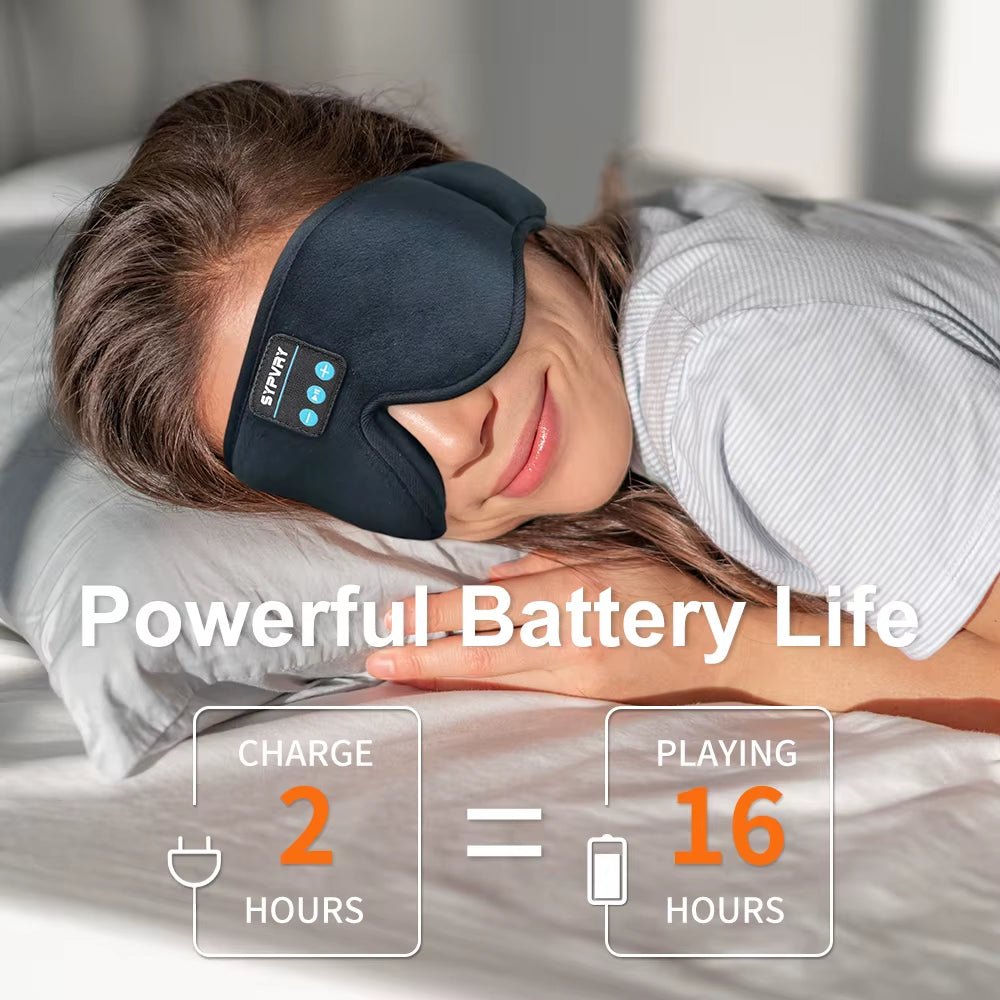 DreamTune 3D: Bluetooth Sleep Mask with Wireless Headset & Adjustable Eye Cover - Top Tech Gadgets