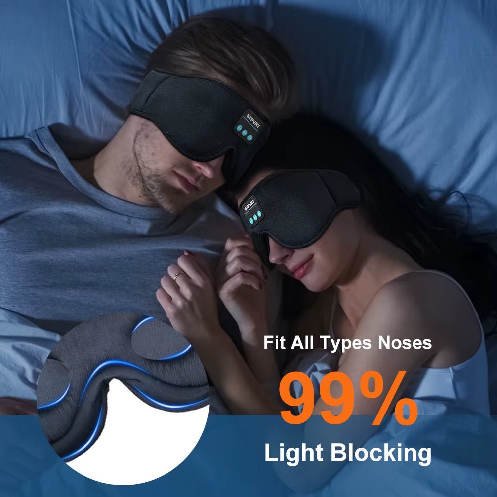 DreamTune 3D: Bluetooth Sleep Mask with Wireless Headset & Adjustable Eye Cover - Top Tech Gadgets