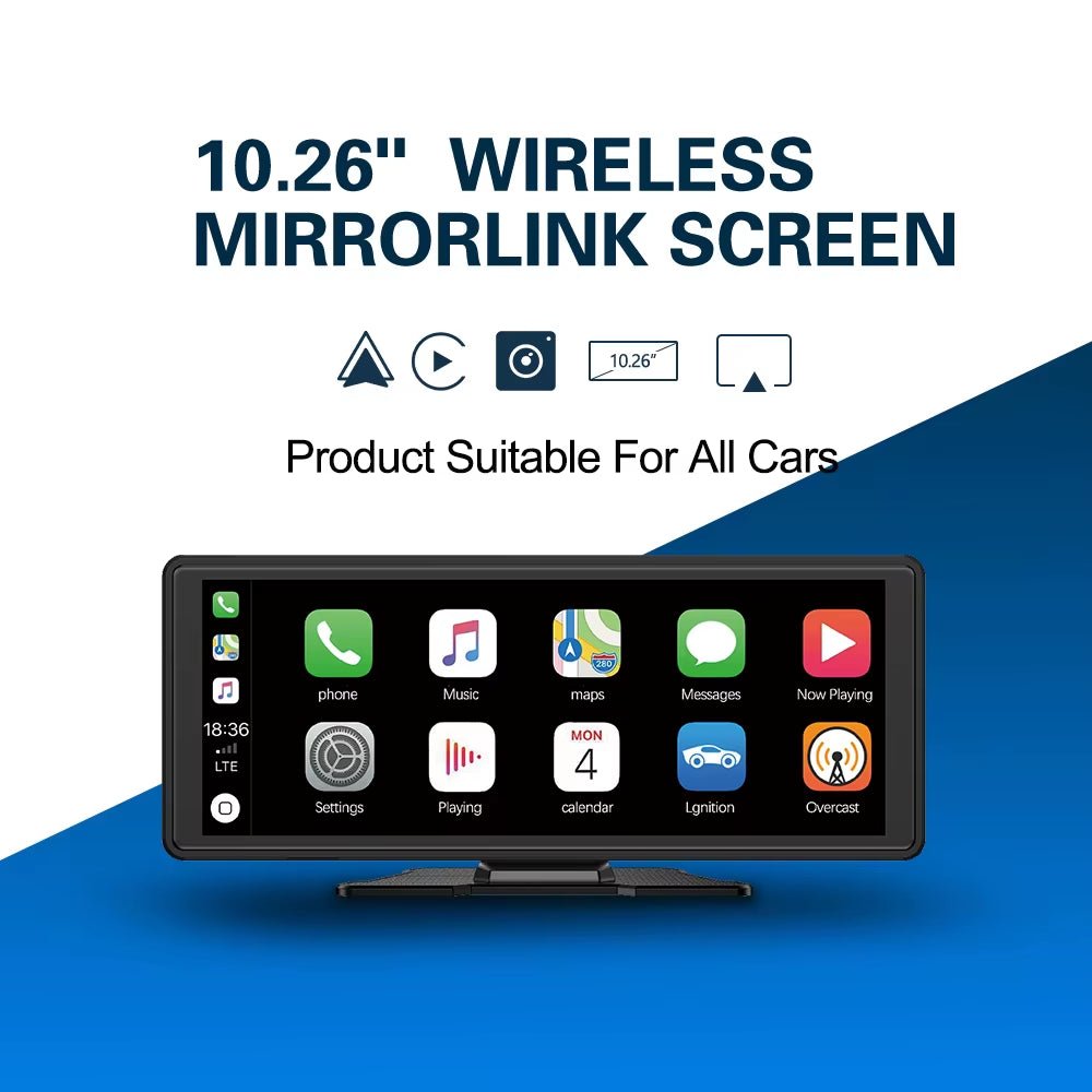 Drive Smart: 10.26 - Inch Wireless CarPlay & Android Auto Multimedia Video Player - Top Tech Gadgets