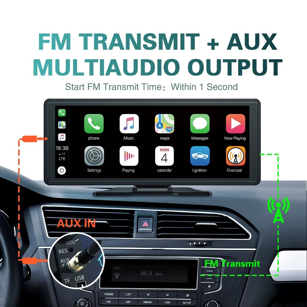 Drive Smart: 10.26 - Inch Wireless CarPlay & Android Auto Multimedia Video Player - Top Tech Gadgets