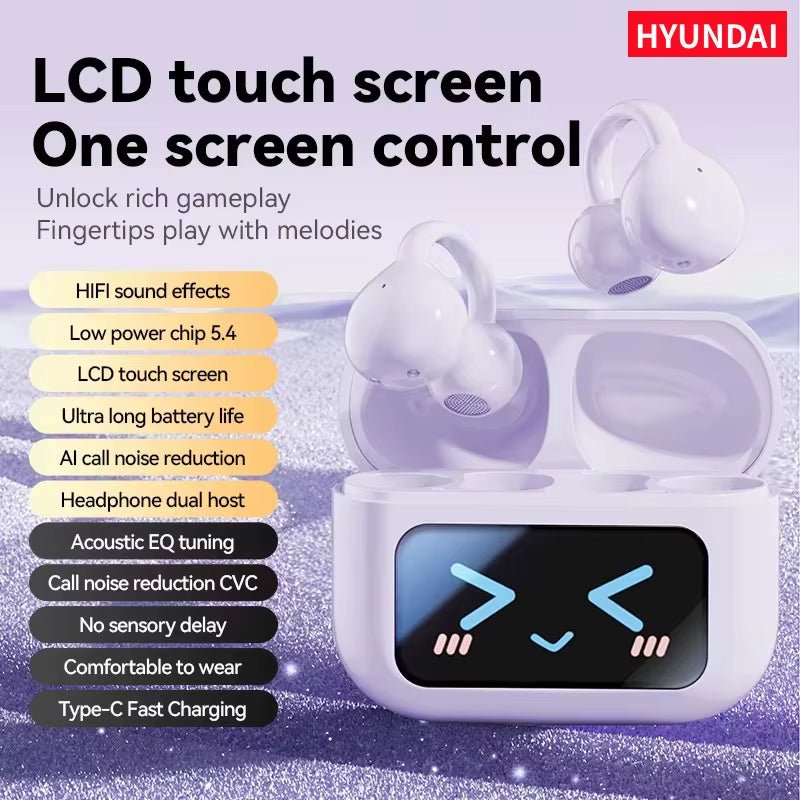 EchoGrip™ M100 ENC Ear Clip Earphones – Style, Sound, and Smart Control - Top Tech Gadgets