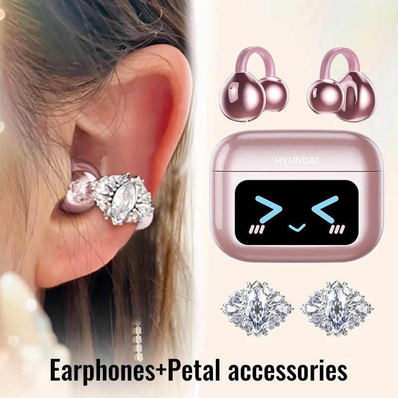 EchoGrip™ M100 ENC Ear Clip Earphones – Style, Sound, and Smart Control - Top Tech Gadgets