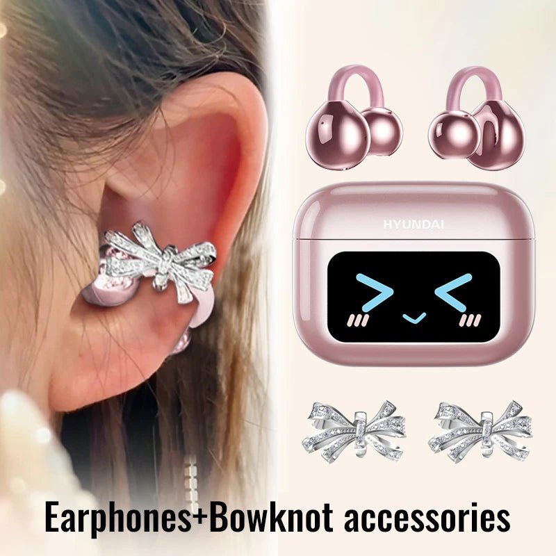 EchoGrip™ M100 ENC Ear Clip Earphones – Style, Sound, and Smart Control - Top Tech Gadgets