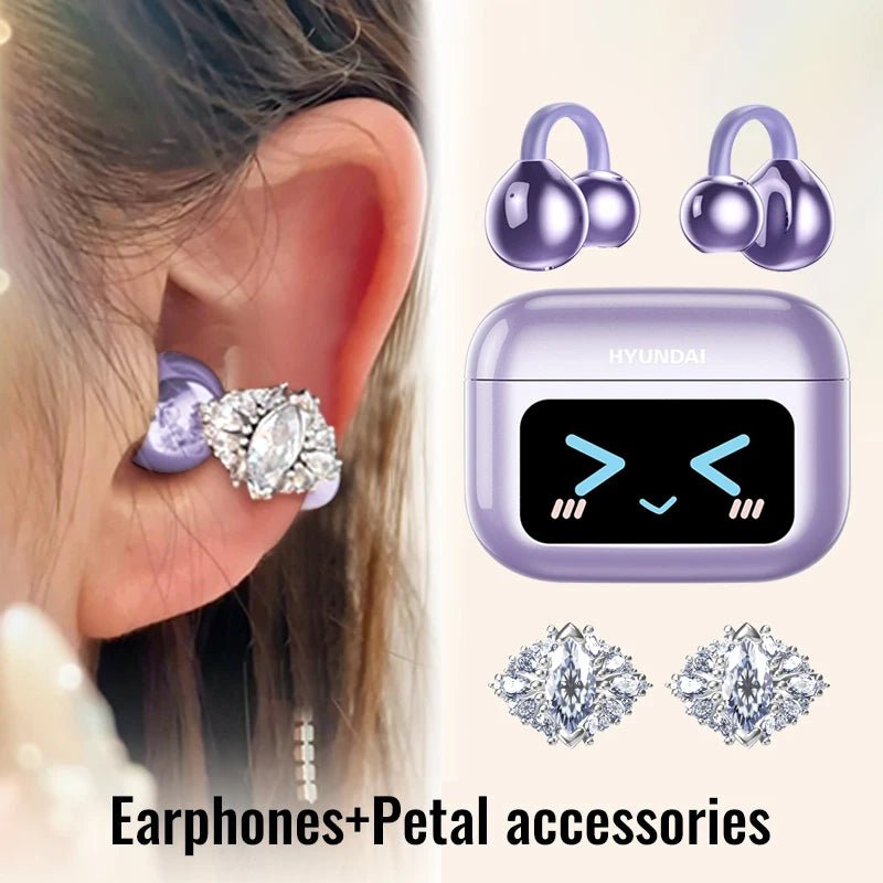 EchoGrip™ M100 ENC Ear Clip Earphones – Style, Sound, and Smart Control - Top Tech Gadgets