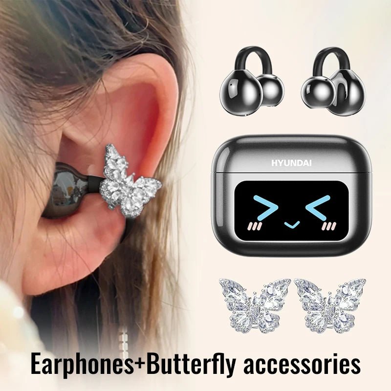 EchoGrip™ M100 ENC Ear Clip Earphones – Style, Sound, and Smart Control - Top Tech Gadgets
