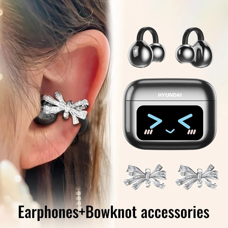 EchoGrip™ M100 ENC Ear Clip Earphones – Style, Sound, and Smart Control - Top Tech Gadgets