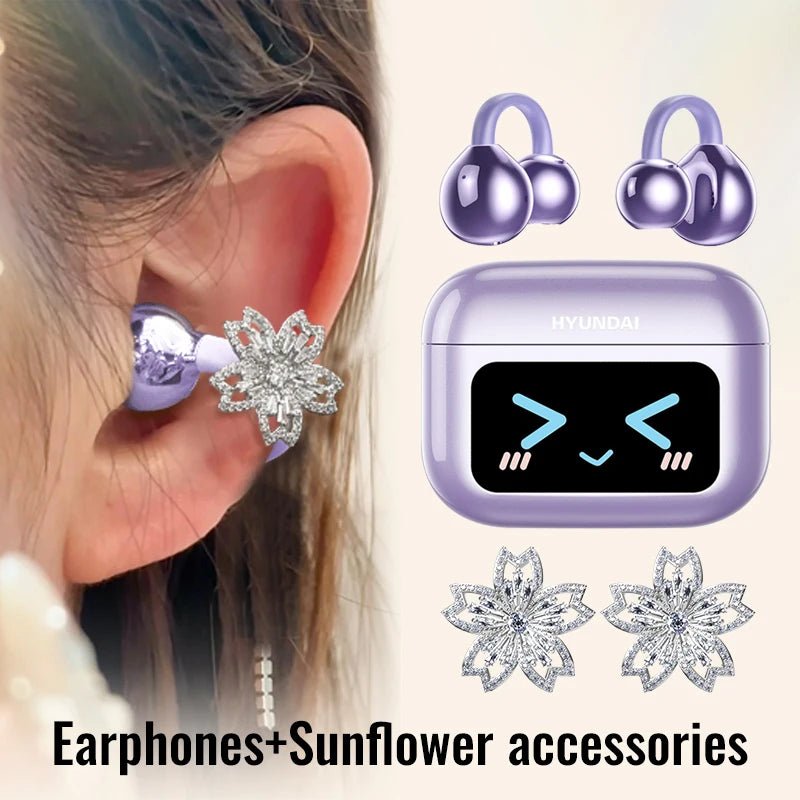 EchoGrip™ M100 ENC Ear Clip Earphones – Style, Sound, and Smart Control - Top Tech Gadgets