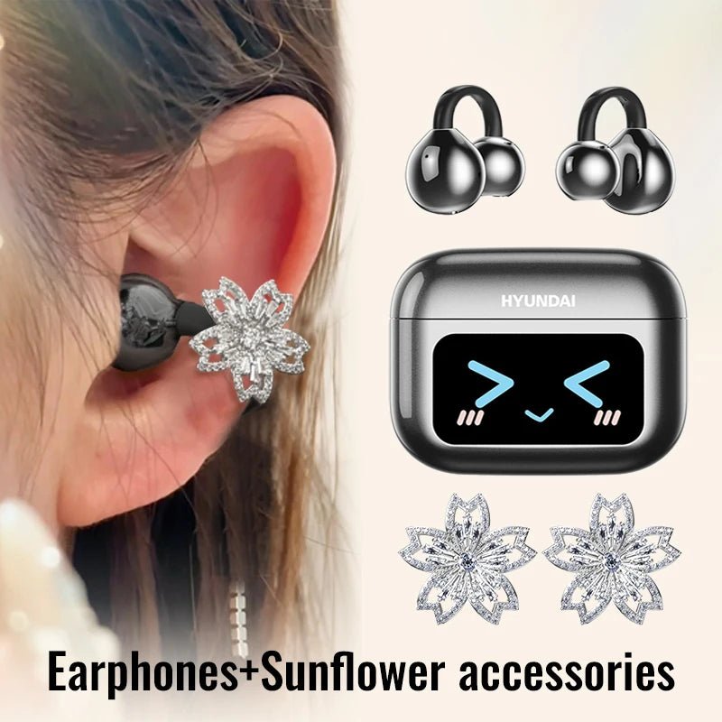 EchoGrip™ M100 ENC Ear Clip Earphones – Style, Sound, and Smart Control - Top Tech Gadgets