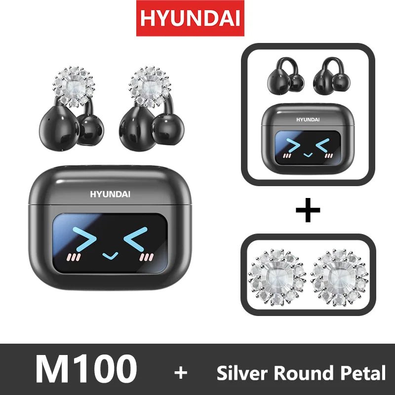 EchoGrip™ M100 ENC Ear Clip Earphones – Style, Sound, and Smart Control - Top Tech Gadgets
