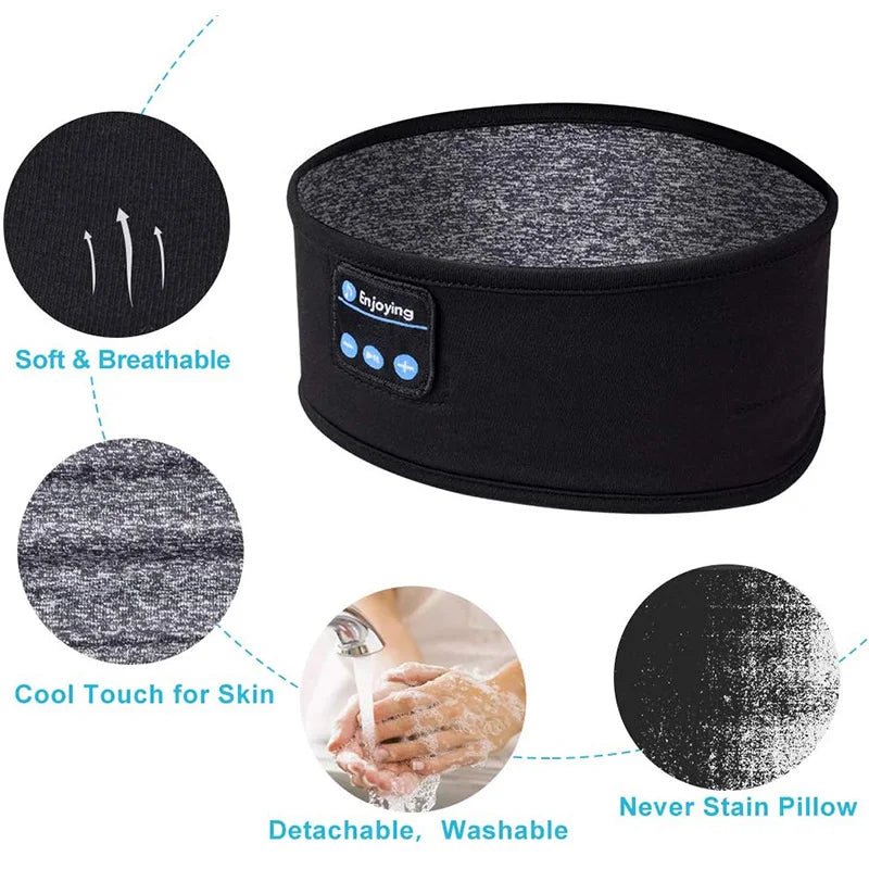 Enjoying Wireless Bluetooth Sleep Headband – Sleep, Sweat, and Stream in Total Comfort - Top Tech Gadgets