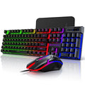 Gaming Keyboard & Mouse, 104 Keys LED RGB Backlit Quiet Computer Keyboard, Multimedia Keys, 26 Anti - Ghosting Keys, Waterproof Light up USB Wired Keyboard for PC Gamers Desktop Computer Laptop,Black - Top Tech Gadgets