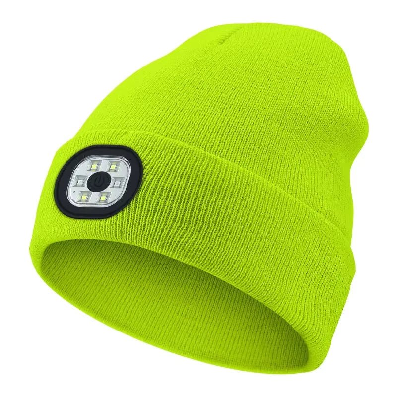 GlowGear™ LED Beanie Hat: USB Rechargeable Winter Headlamp Cap for Warmth & Hands - Free Light - Top Tech Gadgets