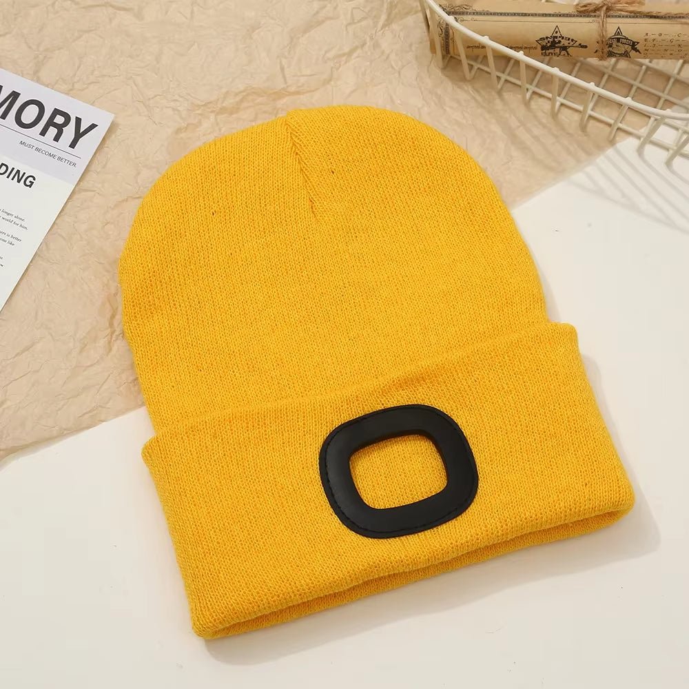 GlowGear™ LED Beanie Hat: USB Rechargeable Winter Headlamp Cap for Warmth & Hands - Free Light - Top Tech Gadgets