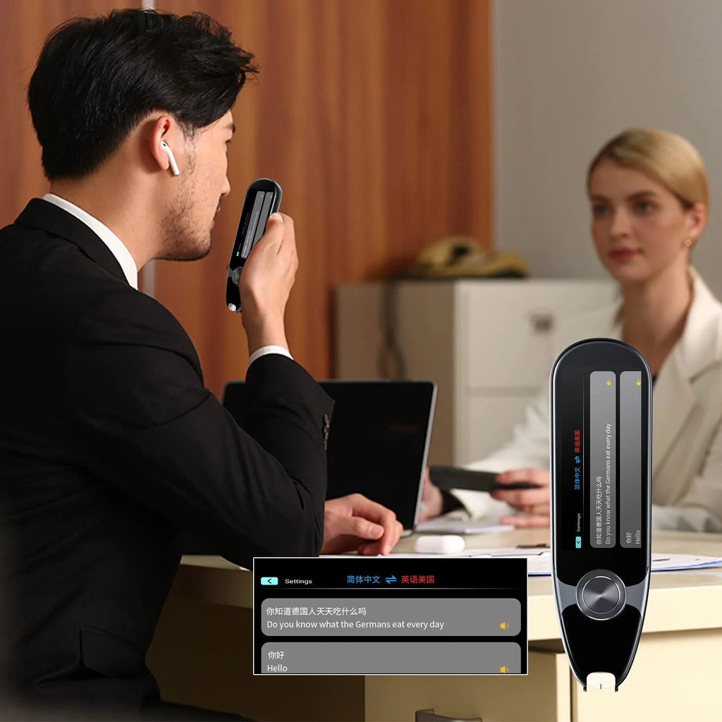 Language Translator Device for Dyslexia,Reader Pen Translation Scanner Dictionary Pen - AI Voice & Camera Translators - Real - Time All Foreign Languages Travel & Business,Learning,Meeting - Top Tech Gadgets
