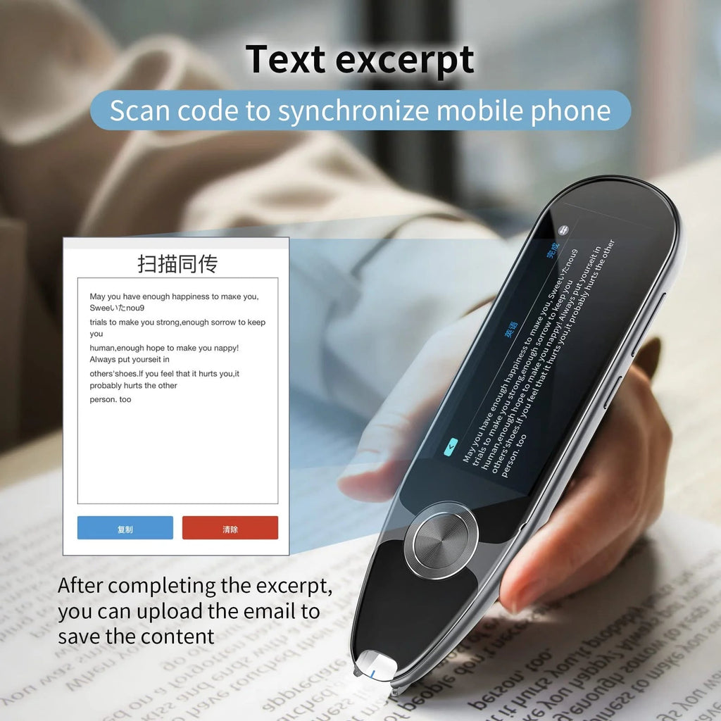 Language Translator Device for Dyslexia,Reader Pen Translation Scanner Dictionary Pen - AI Voice & Camera Translators - Real - Time All Foreign Languages Travel & Business,Learning,Meeting - Top Tech Gadgets