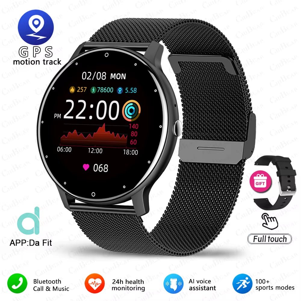 New Smart Watch Men Sports Fitness Watch Heart Rate Full Touch Screen Bluetooth Call 2025 New Ultra Light Smartwatch - Top Tech Gadgets