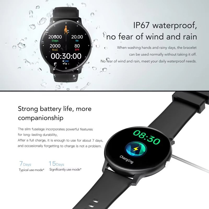 New Smart Watch Men Sports Fitness Watch Heart Rate Full Touch Screen Bluetooth Call 2025 New Ultra Light Smartwatch - Top Tech Gadgets