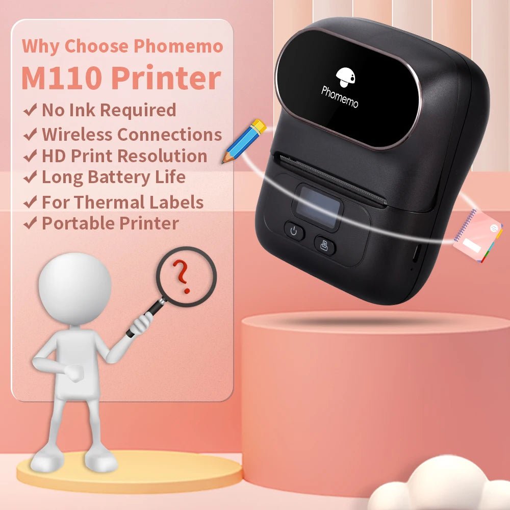 Phomemo M110 Mini Thermal Label Printer - Your Ultimate Portable Solution for Custom Stickers and Price Tags - Top Tech Gadgets