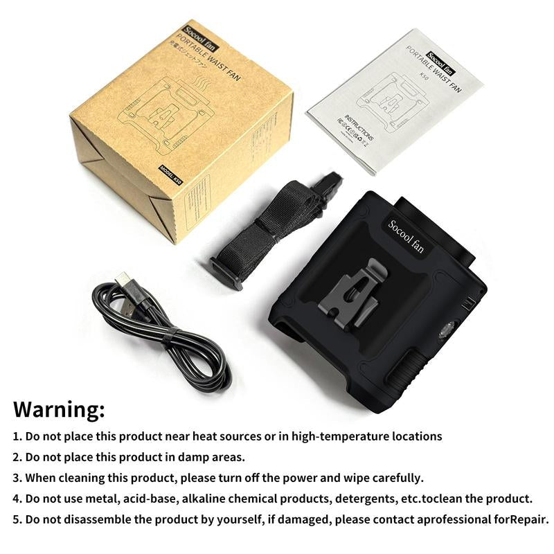 Portable 10,000mAh Power Bank: 3 - in - 1 Fan, Torch & LED Light - Top Tech Gadgets