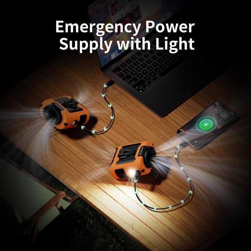Portable 10,000mAh Power Bank: 3 - in - 1 Fan, Torch & LED Light - Top Tech Gadgets