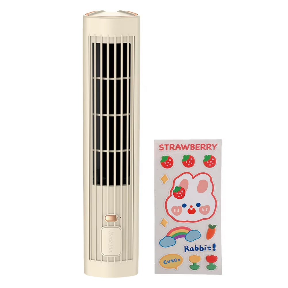 Portable Bladeless Tower Fan 2/3 Speeds Electric Fan Personal Fan Quiet Standing Fan Rechargeable Wall Mount Fan Desktop Fan New - Top Tech Gadgets