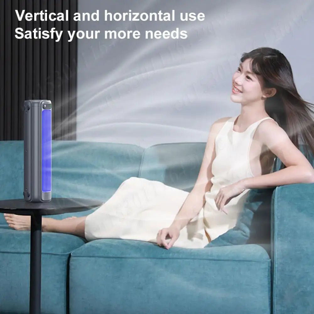 Portable Bladeless Tower Fan 2/3 Speeds Electric Fan Personal Fan Quiet Standing Fan Rechargeable Wall Mount Fan Desktop Fan New - Top Tech Gadgets