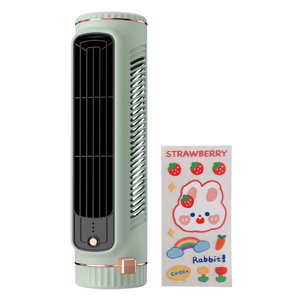 Portable Bladeless Tower Fan 2/3 Speeds Electric Fan Personal Fan Quiet Standing Fan Rechargeable Wall Mount Fan Desktop Fan New - Top Tech Gadgets