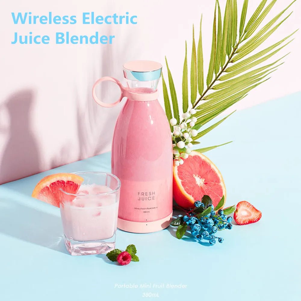 Portable Blender Juicer 350ML Mixeur Wireless Rechargeable Mini USB Juicer Cup Fruit Mixer Travel Bottle Smoothie Extractor - Top Tech Gadgets